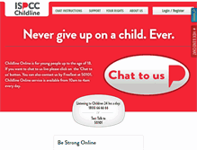 Tablet Screenshot of childline.ie