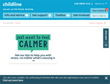 Tablet Screenshot of childline.org.uk